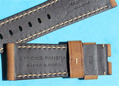 officine panerai genuine calf black leather band 24mm|Panerai accessories.